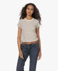 Rag & Bone The Slub Gestreept Pima Katoenen T-Shirt -Off-White/Multi -JAMES PERSE WINKEL 230524 a5924439 9d6a 4f87 aa72 160792537942