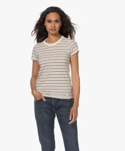 Rag & Bone The Slub Gestreept Pima Katoenen T-Shirt -Off-White/Multi -JAMES PERSE WINKEL 230524 dc3f4e5e d779 4a21 a5bf fd2f8f4e9fb6