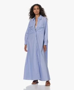 Su Paris Raya Chambray Maxi Blousejurk - Sky Blue -JAMES PERSE WINKEL 230524 f550559e 36a0 42c9 934b 5ea7b1e25f4e