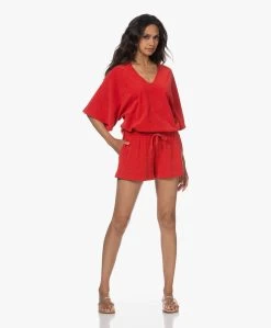 Speezys Amsterdam Badstof Jersey Short - Fire Red -JAMES PERSE WINKEL 230525 35854520 2b94 456d 89ef e3c10eb6e98f