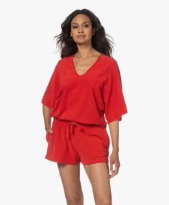Speezys Amsterdam Badstof Jersey Kaftan Top - Fire Red -JAMES PERSE WINKEL 230525 41c74617 a69f 459d 9ec3 d5b47d489a24