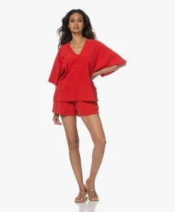 Speezys Amsterdam Badstof Jersey Kaftan Top - Fire Red -JAMES PERSE WINKEL 230525 5807152b 1a12 4d00 872f c40658425714