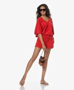 Speezys Amsterdam Badstof Jersey Short - Fire Red -JAMES PERSE WINKEL 230525 669e4059 2e2f 4720 8d72 0ec7ba113baf