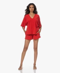 Speezys Amsterdam Badstof Jersey Kaftan Top - Fire Red -JAMES PERSE WINKEL 230525 6e456b9e 03b2 48b4 a55b 7f16eb1bb74a