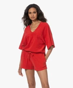 Speezys Amsterdam Badstof Jersey Kaftan Top - Fire Red -JAMES PERSE WINKEL 230525 98b2cd84 7f02 434c 9662 a61195e04bd8