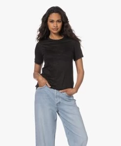 Resort Finest Ronde Hals Linnen T-Shirt - Zwart -JAMES PERSE WINKEL 230530 25e0b65b 344f 4c66 90f0 1ebbbfadcd06