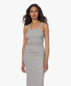 Skin Radika Dubbellaagse Mouwloze Jurk In Pima Katoen - Grijs Mêlee -JAMES PERSE WINKEL 230530 58c002dd a2e5 40cb af00 9c75b8bd264f