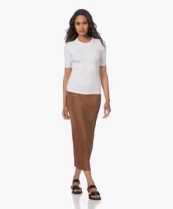 By Malene Birger Velmas Plissé Midi Rok - Dark Tan -JAMES PERSE WINKEL 230530 5d96df8d a124 4ff9 8a54 16624df98b31