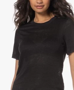 Resort Finest Ronde Hals Linnen T-Shirt - Zwart -JAMES PERSE WINKEL 230530 6cb5c2c4 3182 4210 b37d 3ddf3c109dc6