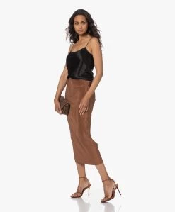 By Malene Birger Velmas Plissé Midi Rok - Dark Tan -JAMES PERSE WINKEL 230530 71c7f13a 5a99 439c b589 2ffa8e28ceca