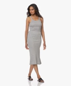 Skin Radika Dubbellaagse Mouwloze Jurk In Pima Katoen - Grijs Mêlee -JAMES PERSE WINKEL 230530 7334b7ec 2499 4b51 b29d 5c1f32fc8770