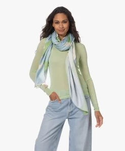 Viveh Bauxite Viscose Print Sjaal/Omslagdoek - Blauw/Groen -JAMES PERSE WINKEL 230530 cbe70d23 c6c9 47de 9fe5 4997de2069b4