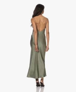 Anine Bing Chloe Zijden Slip Dress - Artichoke -JAMES PERSE WINKEL 230530 cded38bb fd3a 45b0 a940 39c3ba77577a