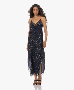Zadig & Voltaire Ristyl Polka Wings Zijden Lange Jurk - Marine -JAMES PERSE WINKEL 230531 0261e327 e53c 4a81 a443 f873650bdc54