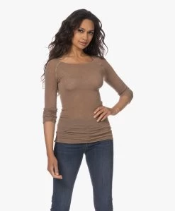 Gai+Lisva Amalie Wolmix Boothals Longsleeve - Wood Smoke -JAMES PERSE WINKEL 230531 0534f481 8af4 4770 aada 24c6407b50ac