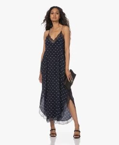 Zadig & Voltaire Ristyl Polka Wings Zijden Lange Jurk - Marine -JAMES PERSE WINKEL 230531 2e2f0ee1 8562 40d5 91d6 e23f2902145c