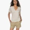 By Malene Birger Amika V-Hals Lyocell T-Shirt - Whisper White