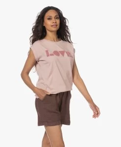 By-Bar Thelma Love Flock Print T-Shirt - Light Violet -JAMES PERSE WINKEL 230531 c967ad89 dcf3 4a6f 8461 4e605a00c66a