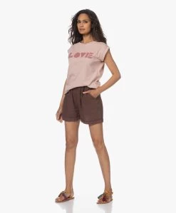 By-Bar Thelma Love Flock Print T-Shirt - Light Violet -JAMES PERSE WINKEL 230531 cb55c85e 1384 43fa 814d 625060cf0cad