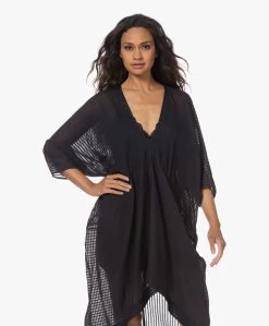 Su Paris Lea Gauze Kaftan Met Streepdessin - Zwart -JAMES PERSE WINKEL 230531 d6d34777 982e 4b16 ad7c 921908b3567d