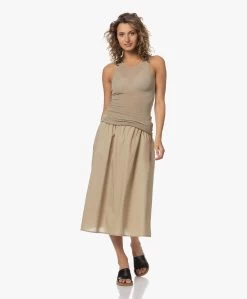Gai+Lisva Petra Katoenen Poplin Midi Rok - Chinchilla -JAMES PERSE WINKEL 230601 08c4d95c 0b86 49b3 a855 30fd8f11fba7