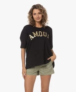 Zadig & Voltaire Portland Amour Print T-Shirt - Zwart/Goud -JAMES PERSE WINKEL 230601 1ac8ed2b fe47 4018 bf12 edd1f08943f5
