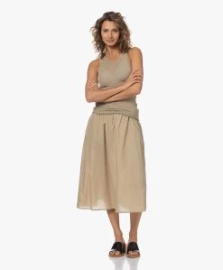Gai+Lisva Petra Katoenen Poplin Midi Rok - Chinchilla -JAMES PERSE WINKEL 230601 20eaa1a2 63e6 4007 9a79 a0476f5a2587