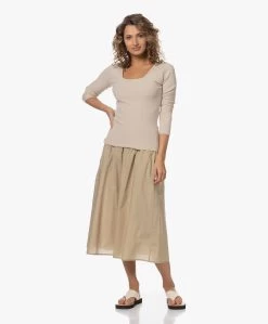 Gai+Lisva Petra Katoenen Poplin Midi Rok - Chinchilla -JAMES PERSE WINKEL 230601 4138ddcd 495e 47bd b6e3 005832a76f81
