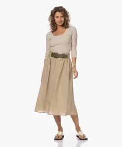 Gai+Lisva Petra Katoenen Poplin Midi Rok - Chinchilla -JAMES PERSE WINKEL 230601 5ae8b7e0 8da4 4d7e 9b73 f6eccaf32c6f