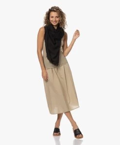 Gai+Lisva Petra Katoenen Poplin Midi Rok - Chinchilla -JAMES PERSE WINKEL 230601 909bdbda 7d70 4d38 aaa2 c97c2515140f