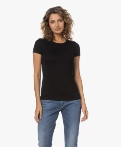 Majestic Filatures Slim-Fit Viscose T-Shirt - Zwart -JAMES PERSE WINKEL 230601 ac5d243e d0c4 4298 8567 5946bec56146