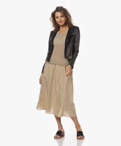Gai+Lisva Petra Katoenen Poplin Midi Rok - Chinchilla -JAMES PERSE WINKEL 230601 b0eddbb8 9e86 4fd4 8b9e f6414fdeea9a