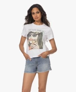 Re/Done Classic Not Yours Print T-Shirt - Optic White