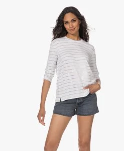 Rag & Bone The Knit Gestreepte Longsleeve - Blauw/Off-White -JAMES PERSE WINKEL 230606 08cddb6a 1e1a 4e27 a6cd 725da009e39f