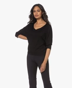 No Man'S Land Reversible Viscose T-Shirt - Zwart -JAMES PERSE WINKEL 230606 113d6238 f54a 46e5 a2c1 e583d6014a72