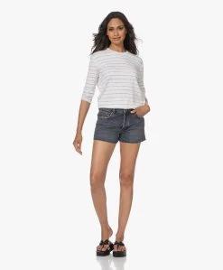 Rag & Bone The Knit Gestreepte Longsleeve - Blauw/Off-White -JAMES PERSE WINKEL 230606 332e0ba5 eec9 4b41 8d04 31ef0e94fed7