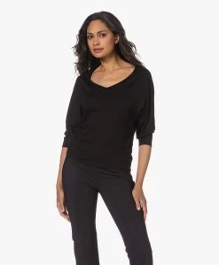 No Man'S Land Reversible Viscose T-Shirt - Zwart -JAMES PERSE WINKEL 230606 342b08a9 5e91 4286 ba12 3682c42b7a83