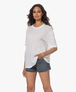 James Perse Oversized Crêpe Jersey T-Shirt - Wit -JAMES PERSE WINKEL 230606 492bf302 4a16 4e16 8200 5848ad598019