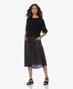 Gai+Lisva Petra Katoenen Poplin Midi Rok - Zwart -JAMES PERSE WINKEL 230606 57410c12 a90c 4a6f 9fca 9cc68b17d14a