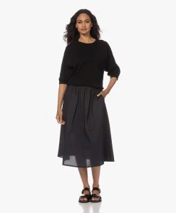 Gai+Lisva Petra Katoenen Poplin Midi Rok - Zwart -JAMES PERSE WINKEL 230606 69e5a149 cb92 475a b5ae 03d54c8413d4