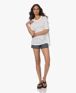 James Perse Oversized Crêpe Jersey T-Shirt - Wit -JAMES PERSE WINKEL 230606 82547094 4204 4356 ab9a 4c7200c36e95