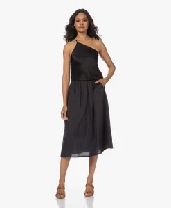 Gai+Lisva Petra Katoenen Poplin Midi Rok - Zwart -JAMES PERSE WINKEL 230606 82d7e02c 4c0d 48da b603 c4b02e2a4639