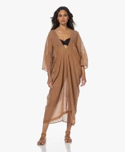 Su Paris Talia Katoenen Gauze Kaftan - Tan -JAMES PERSE WINKEL 230606 a8011968 8e40 48b8 beb1 0b85fdf3012f