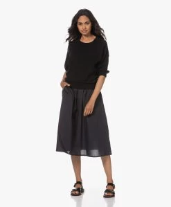 Gai+Lisva Petra Katoenen Poplin Midi Rok - Zwart -JAMES PERSE WINKEL 230606 c917743e edf4 4d04 8440 37c649c67f3c