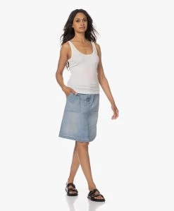 Closed Worker Denim A-Lijn Rok - Medium Blue -JAMES PERSE WINKEL 230608 0363ea5d 4eb4 4ec7 9fb6 390b8cdb1c08