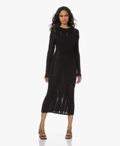 Róhe Drop Needle Raw Gebreide Jurk - Zwart -JAMES PERSE WINKEL 230608 2f27cc95 e1ab 4237 b30b 9f96b943ea7c