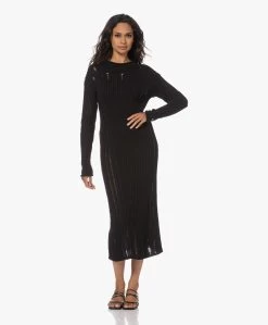 Róhe Drop Needle Raw Gebreide Jurk - Zwart -JAMES PERSE WINKEL 230608 497b55ab 87b1 4ff7 9d09 4b8311835f25