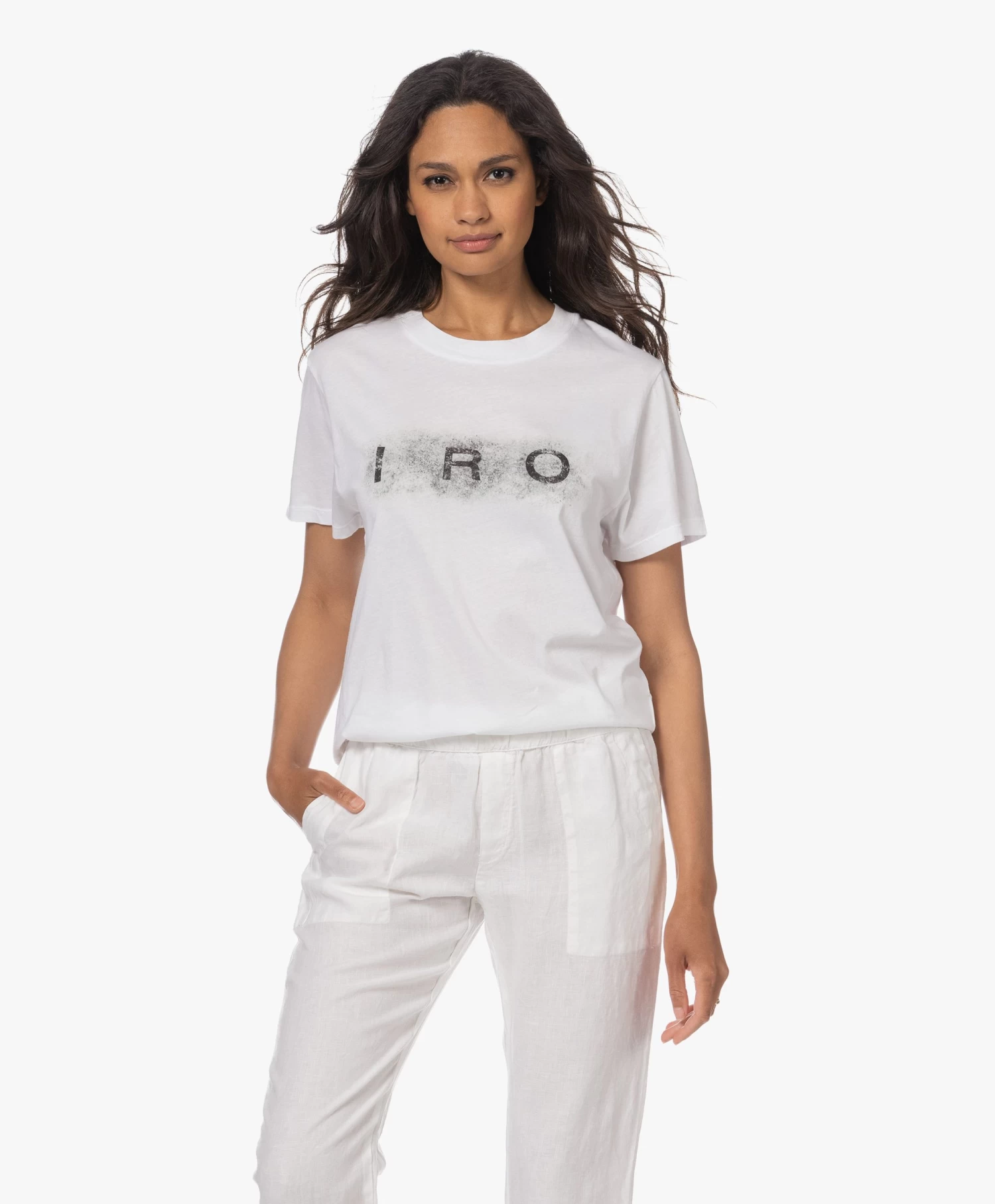 Iro Marcella Korte Mouwen Logo T-Shirt - Wit 10 Iro Marcella Korte Mouwen Logo T-Shirt - Wit - Afbeelding 8