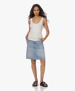 Closed Worker Denim A-Lijn Rok - Medium Blue -JAMES PERSE WINKEL 230608 83ce23ee 2a0d 49af bd27 bc093c188b9b