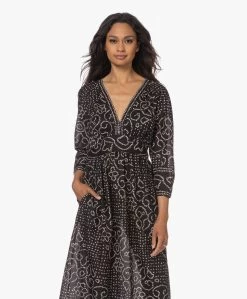 Xírena Juliana Midi Print Jurk - Black Jewel -JAMES PERSE WINKEL 230608 8e895ef5 b351 47eb be3b 843d8640c281